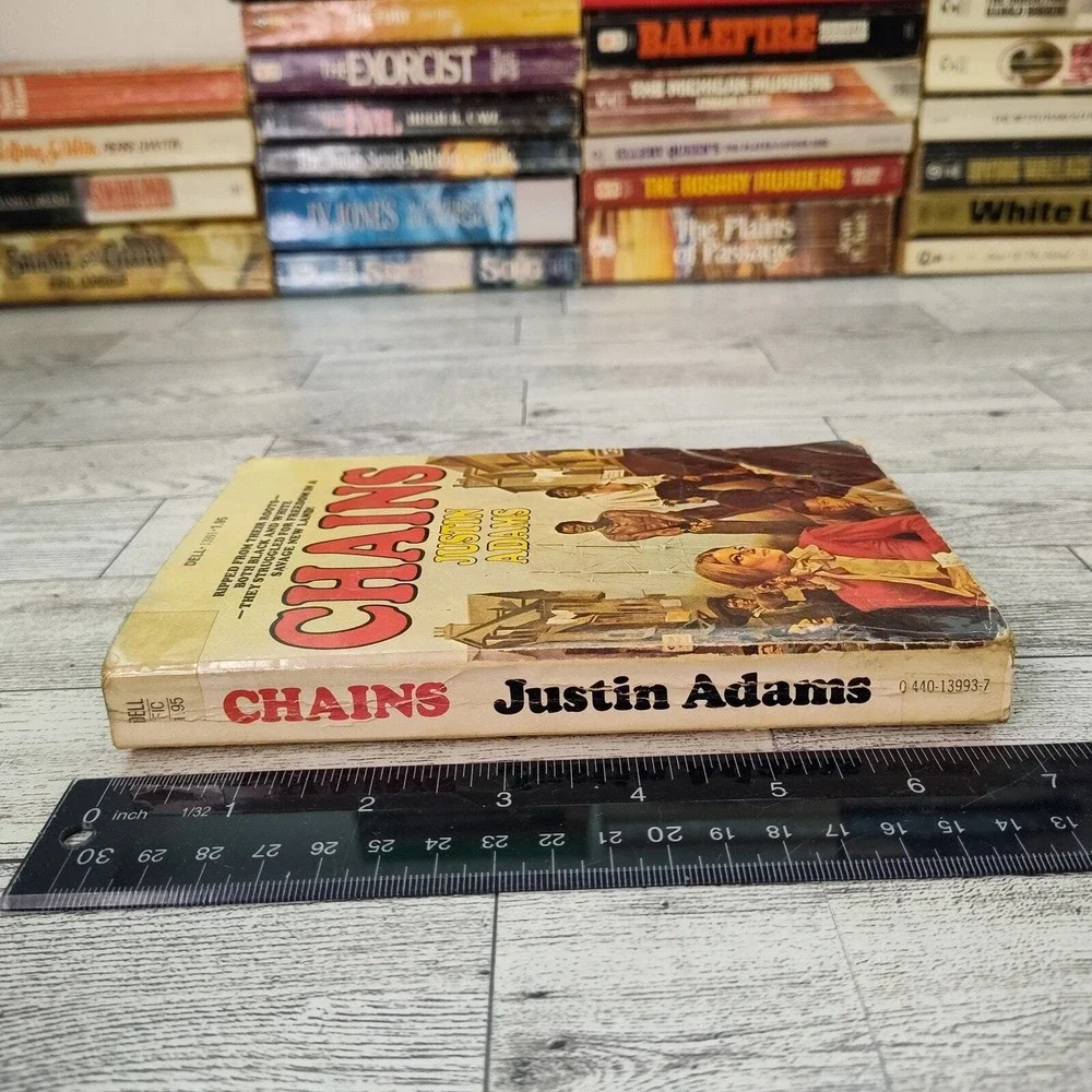 Chains‎ Justin Adams 1977 Dell 1st Print Vintage Historical Fiction PB